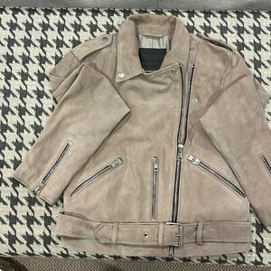 All Saints Suede Balfern Biker Jacket